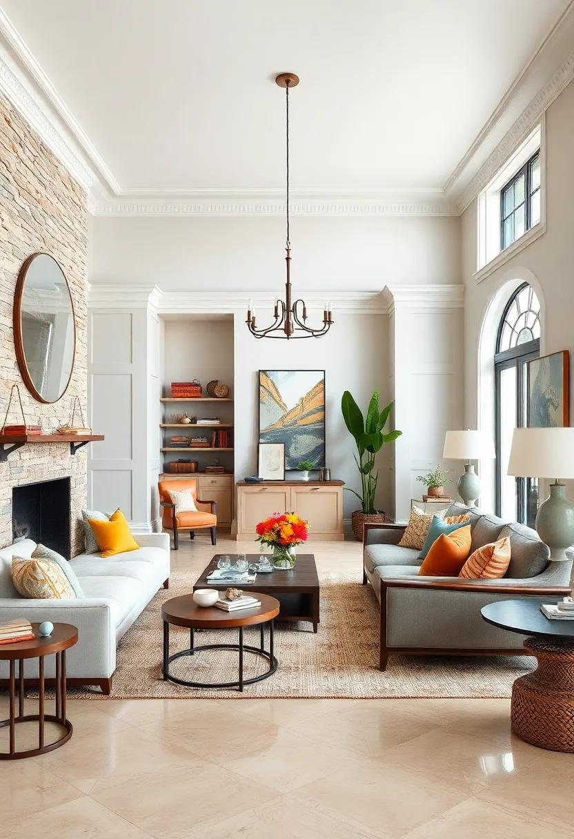 Embrace traditional architectural‌ elements, such as crown molding or⁣ wainscoting, in a ⁢room with modern furnishings for ⁤a⁤ striking contrast