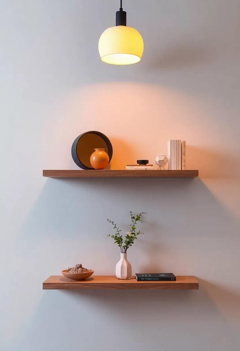 Floating Shelf Lights: Bring unique functionality to your‌ decor ‍with shelves that‍ double ⁤as lighting, providing both display space and illumination in clever designs