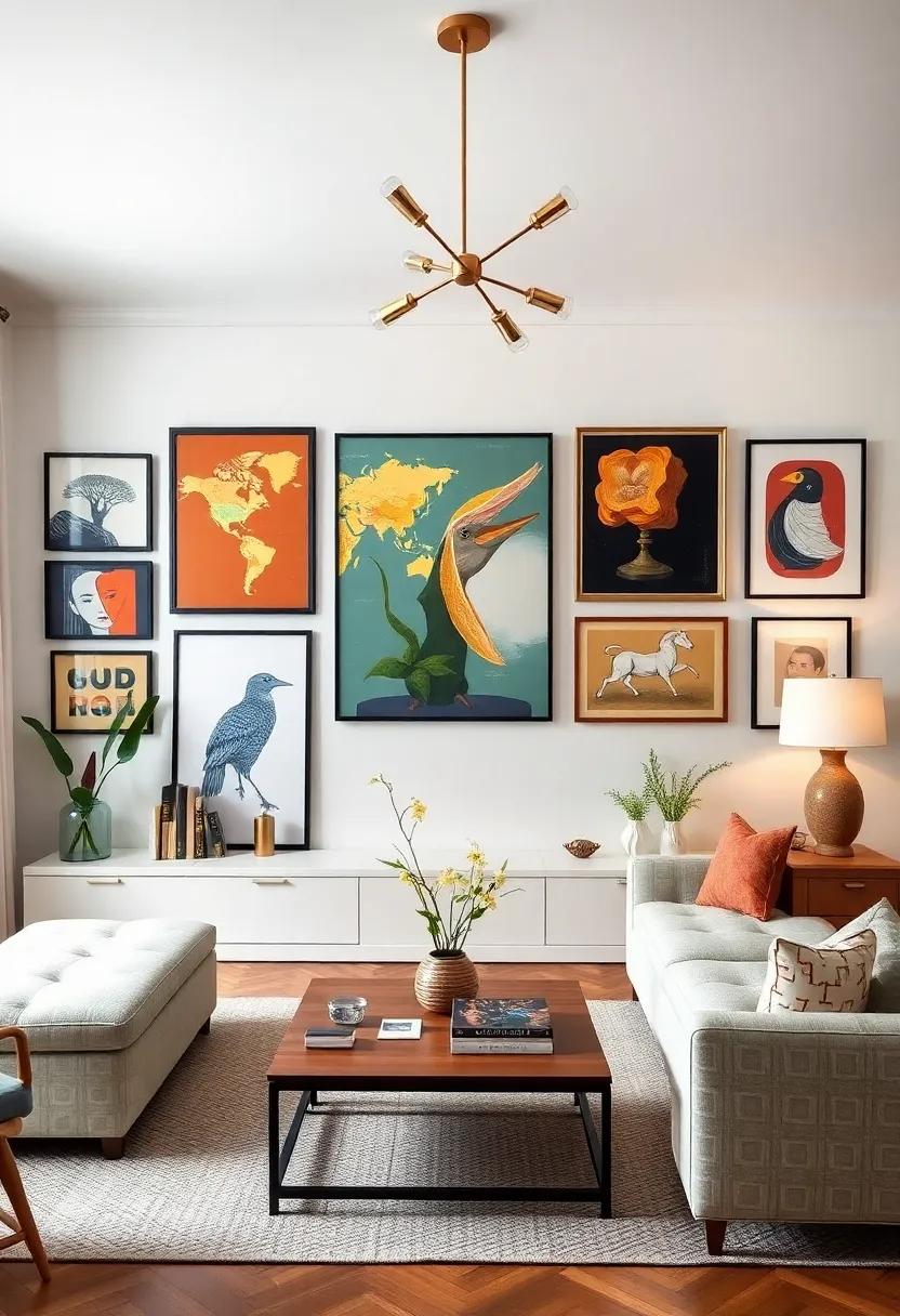 Creating a Gallery Wall ‍of⁣ Diverse Art Pieces to Spark Conversation
