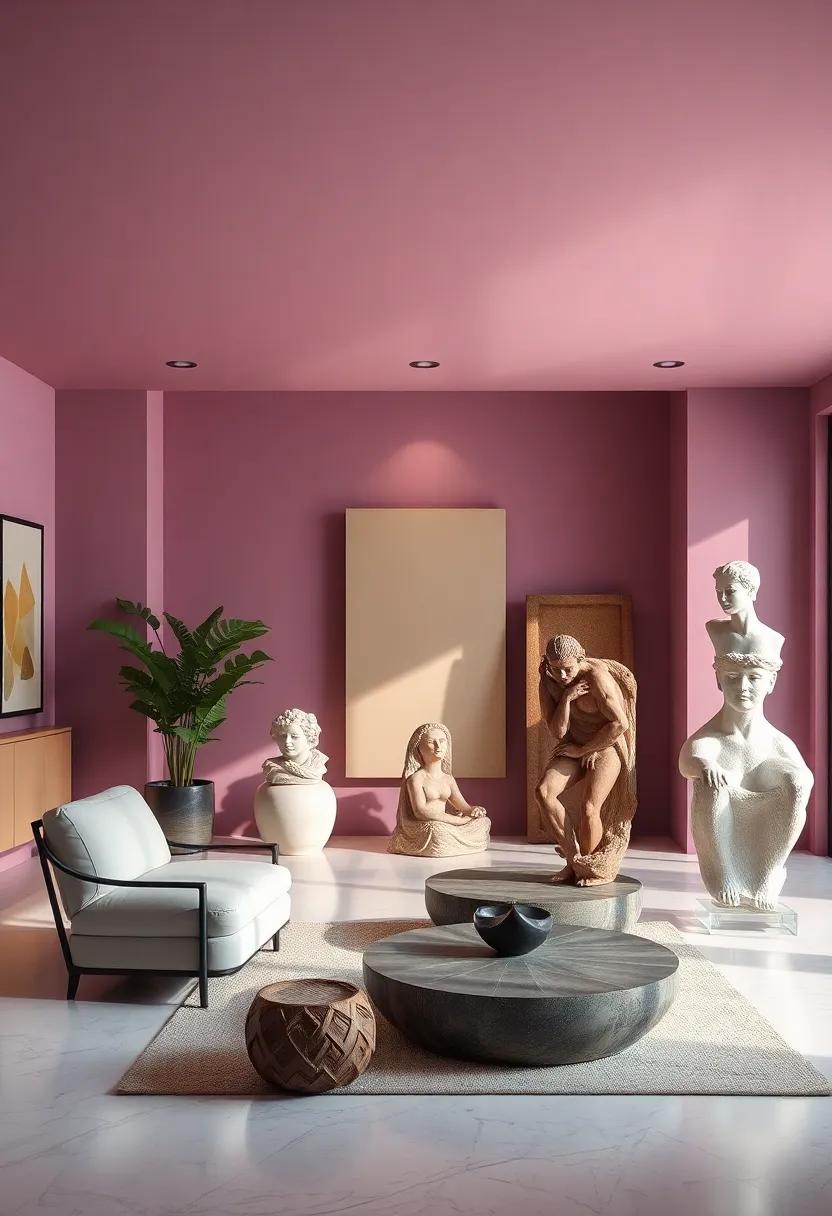 Defining Zones: Using Sculptures‌ to create Intimate ‌Spaces within Open Rooms