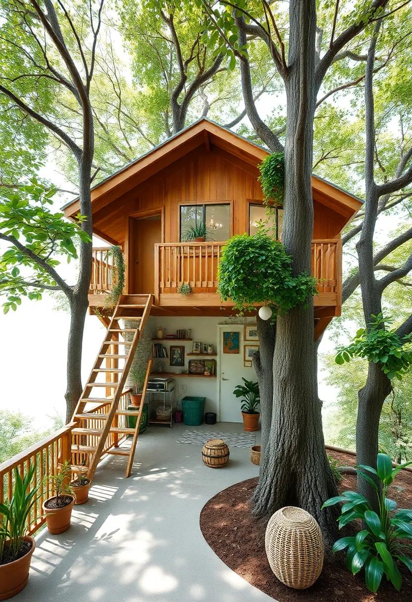 Whimsical Treehouse Home: Climb ⁤into ⁣a playful space built​ in the ​trees, where childhood dreams⁣ and nature blend harmoniously for a ‌unique dwelling