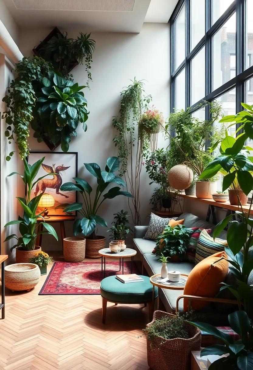 Garden Oasis Loft: Find⁢ tranquility in a city loft⁣ with a⁤ full indoor⁢ garden,creating ‌a lush retreat ‌that bursts ​with ​life and⁤ greenery