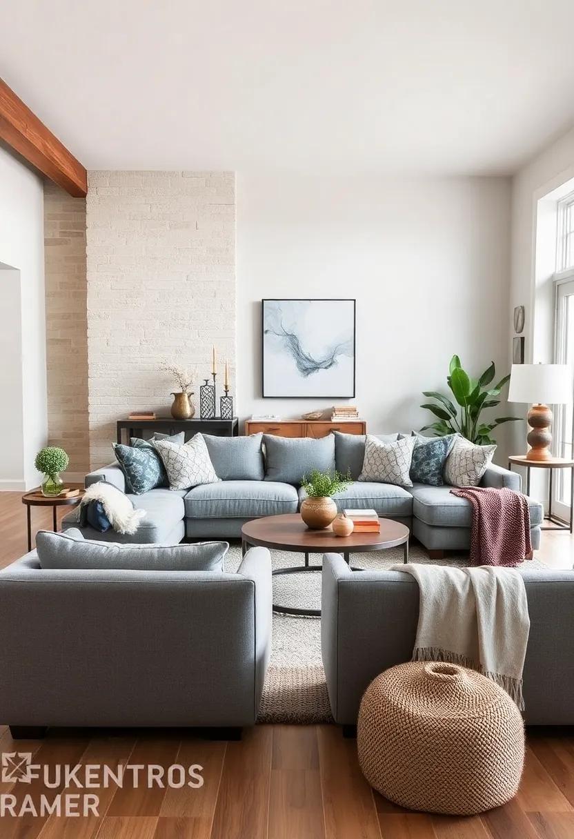 Creating a Focal Point with a Statement Gray Sofa