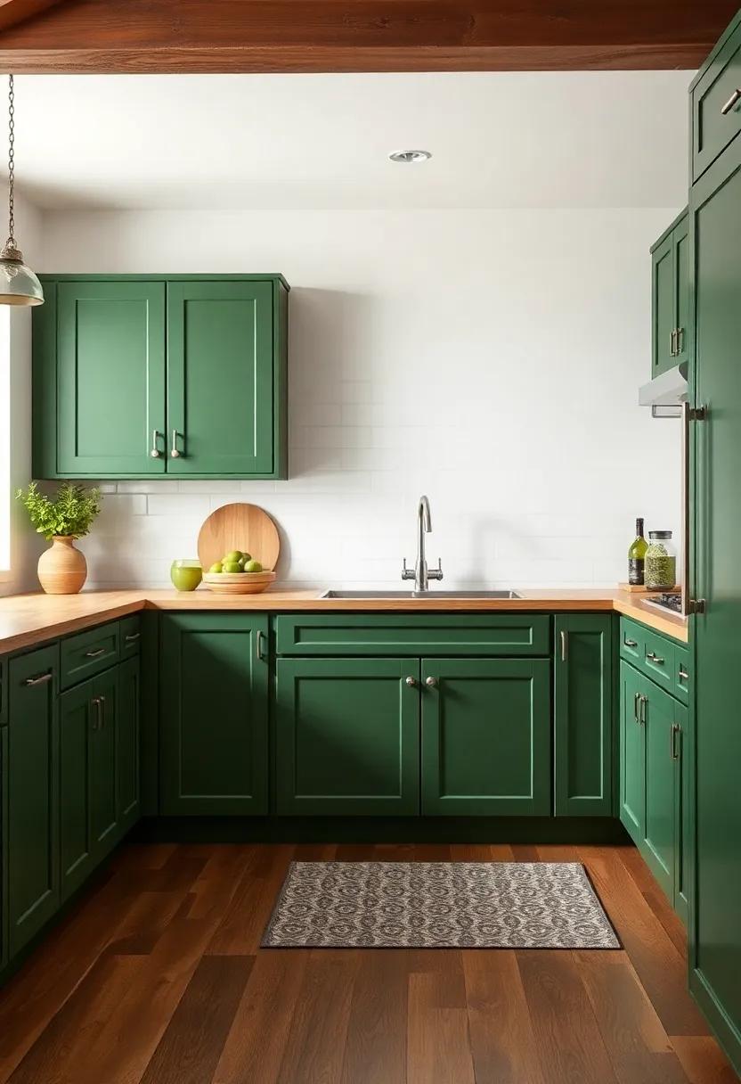 Incorporating ‍Rustic Charm with Forest‌ Green⁢ Features