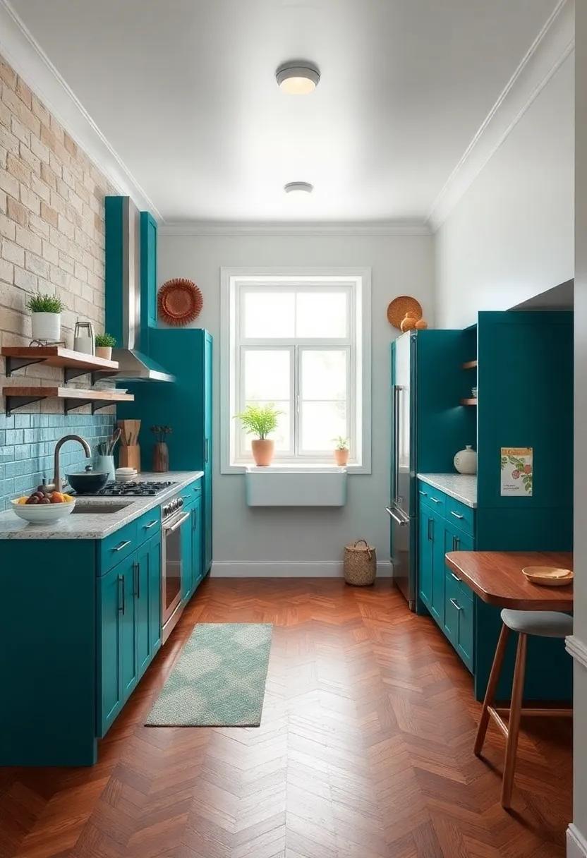 Bold Teal:​ Make a statement with bold teal, offering both vibrancy and richness that instantly breathes life ​into your culinary haven