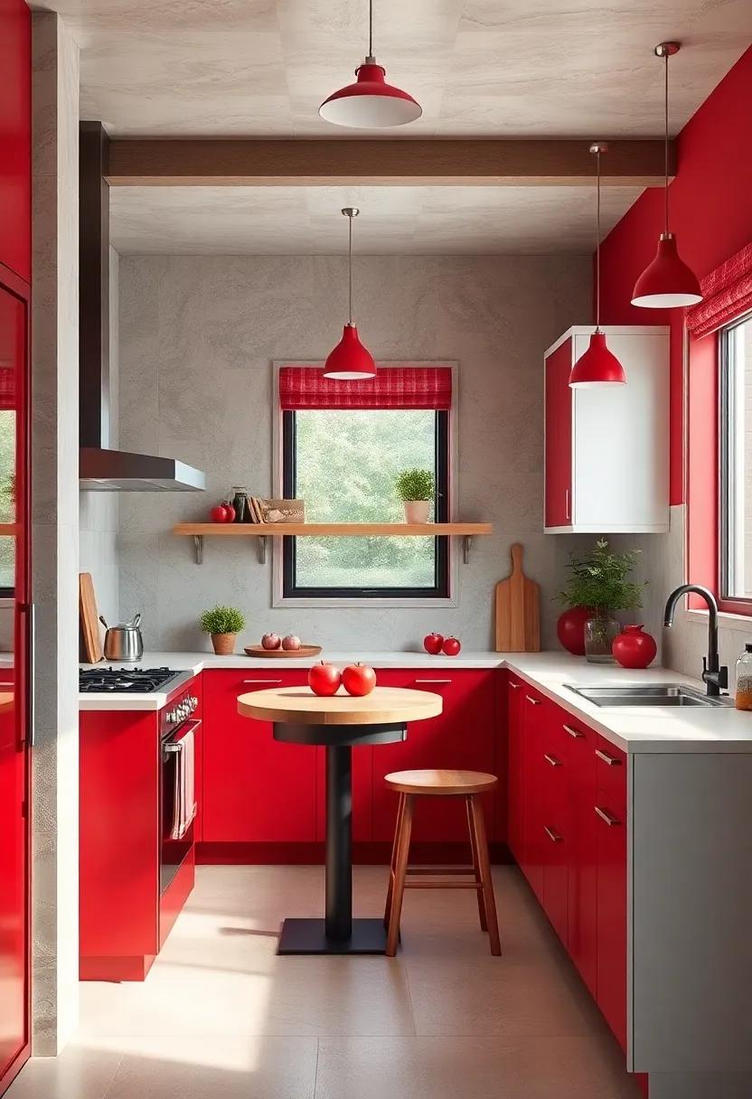 Classic Red: Add a touch of classic charm ‍with vibrant red accents, inviting warmth⁣ and creating a​ focal point in your⁤ galley space