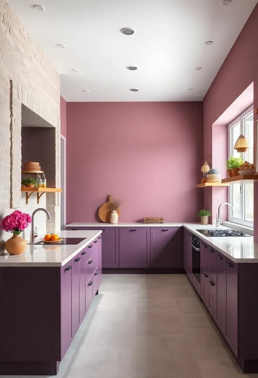 Muted Plum: Enrich your kitchen ambiance with muted plum, an elegant ‍choice that radiates warmth and⁢ sophistication