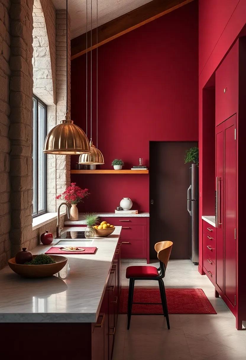 Rich Burgundy: Create a sense ⁤of luxury with rich burgundy walls and decor, lending a cozy and intimate feeling to your galley kitchen