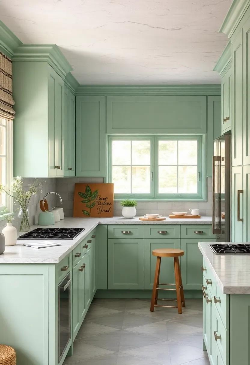 Seafoam Green: Combine tranquility with freshness in your kitchen by using seafoam green, perfect for a laid-back coastal⁣ vibe