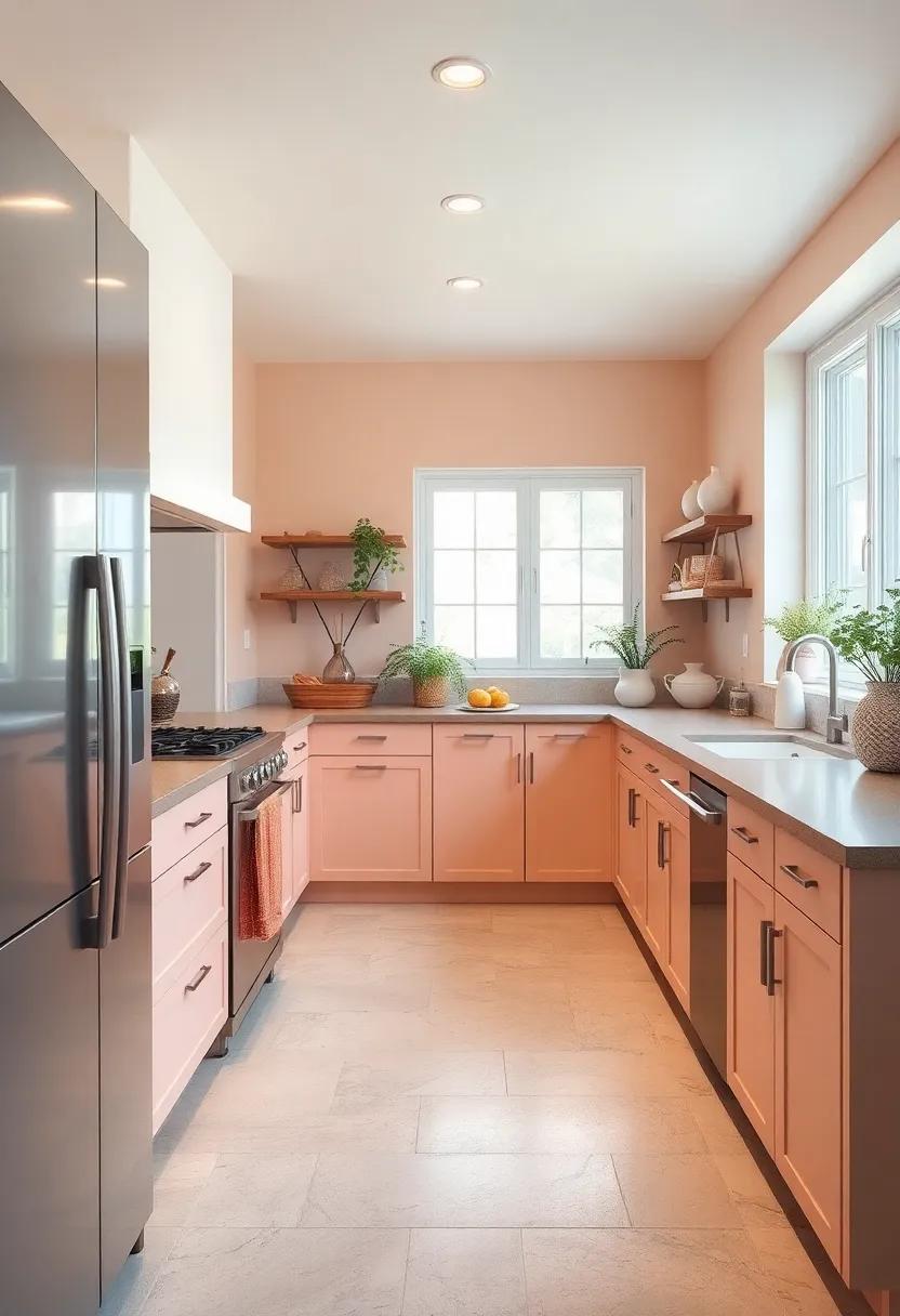 Soft Peach: Strike a ⁤balance between warm and fresh with soft peach hues,perfect for illuminating your kitchen with a gentle glow