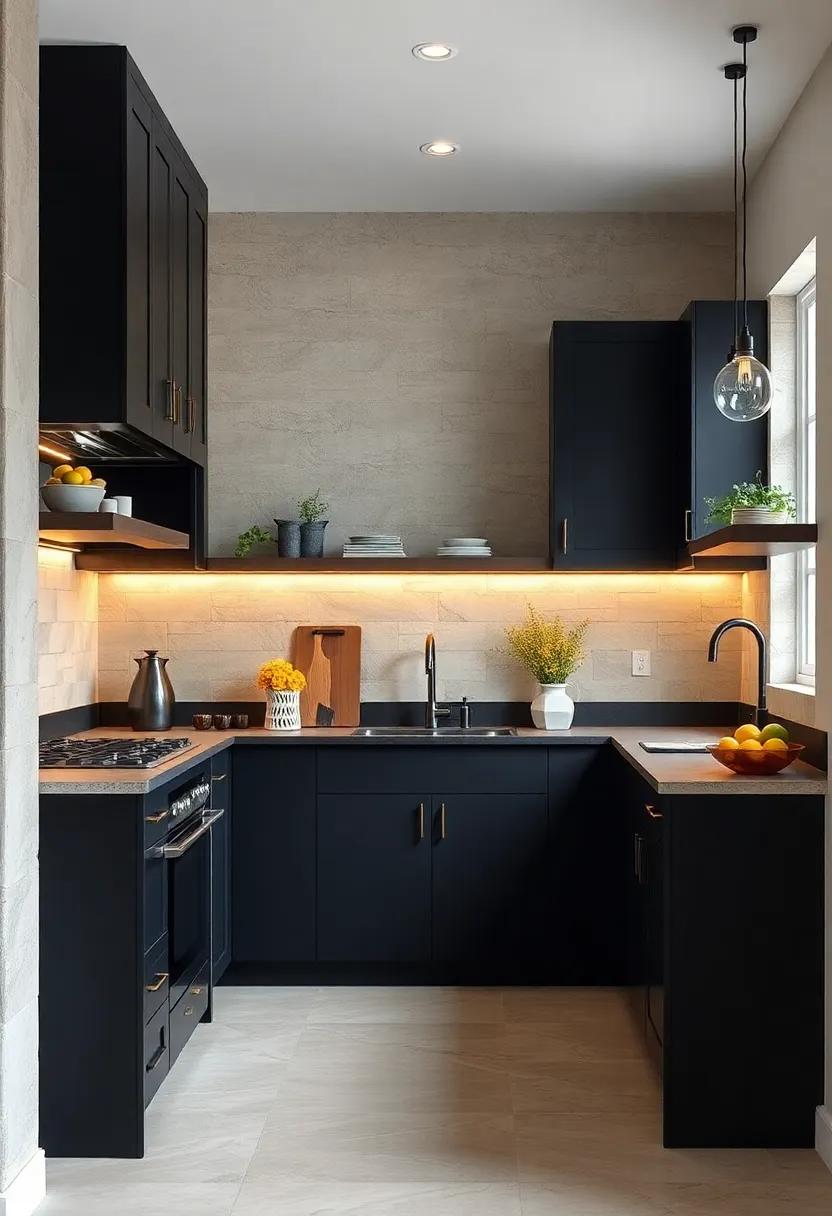 Timeless Black:‍ for a‍ bold statement,incorporate matte black cabinetry or accents,making ⁤the kitchen‍ dramatic and visually appealing