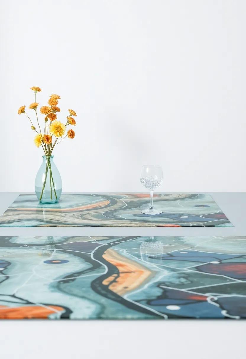 Artistic Placemats: Choose art-inspired placemats‍ to provide a stunning backdrop for your dining setup⁤ while protecting the glass surface