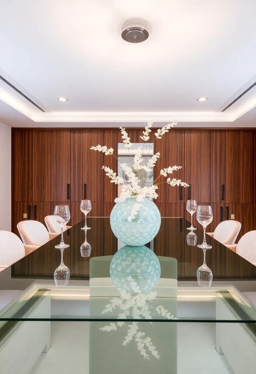 Mirror Effect: Create a visual illusion of space by using⁣ a mirrored centerpiece that reflects light and adds glamour