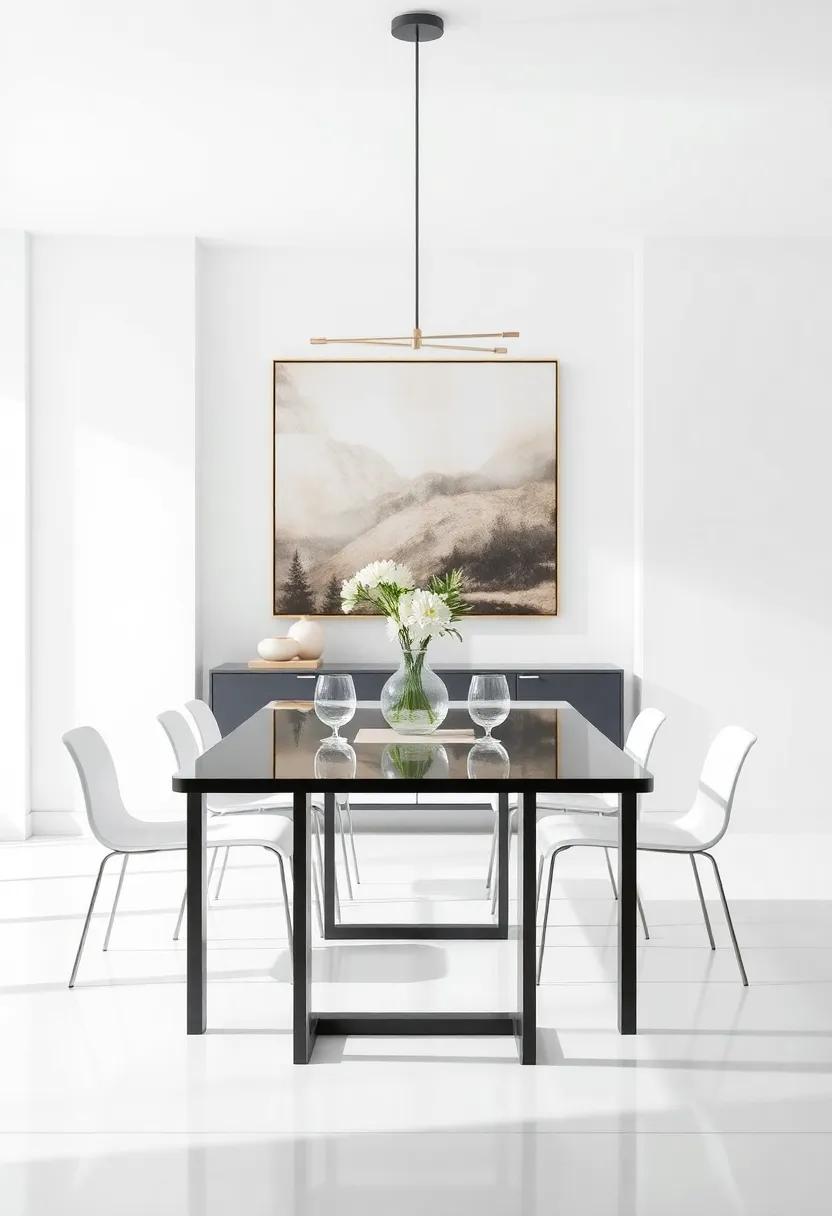 embrace Minimalism: Choose a sleek, clear glass dining ⁣table that⁤ allows your decor to shine without overwhelming the space