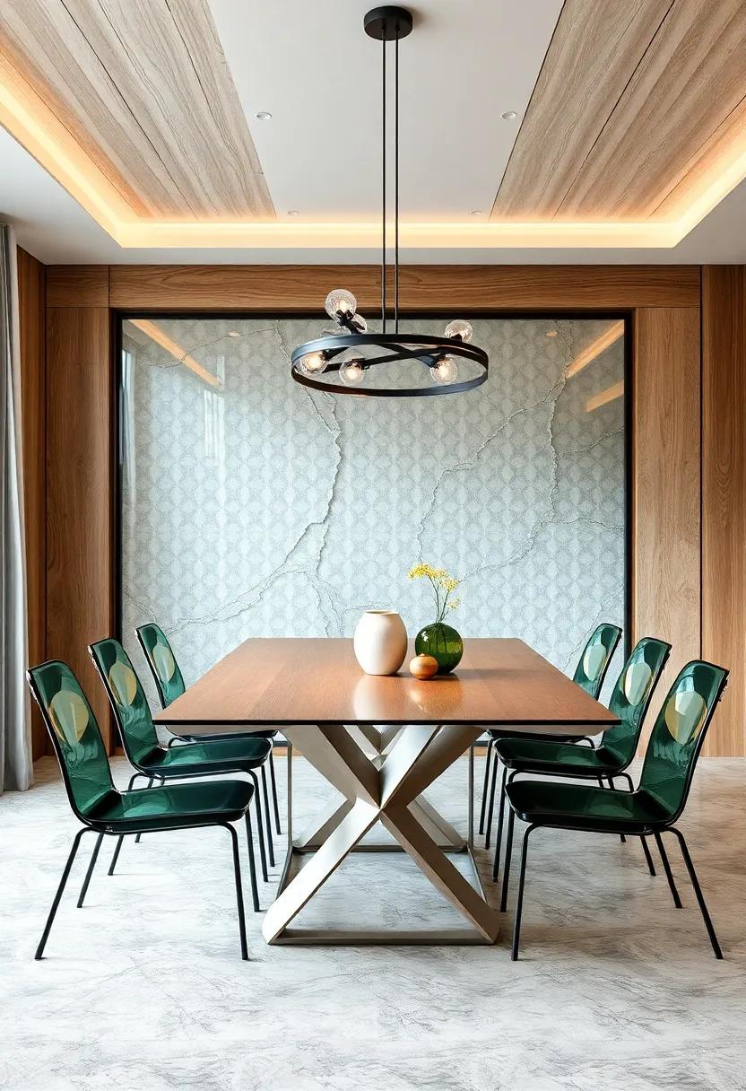 Layered Textures: ‍Combine different ‍materials like wood,metal,and glass to create a rich tableau that adds depth to your dining area
