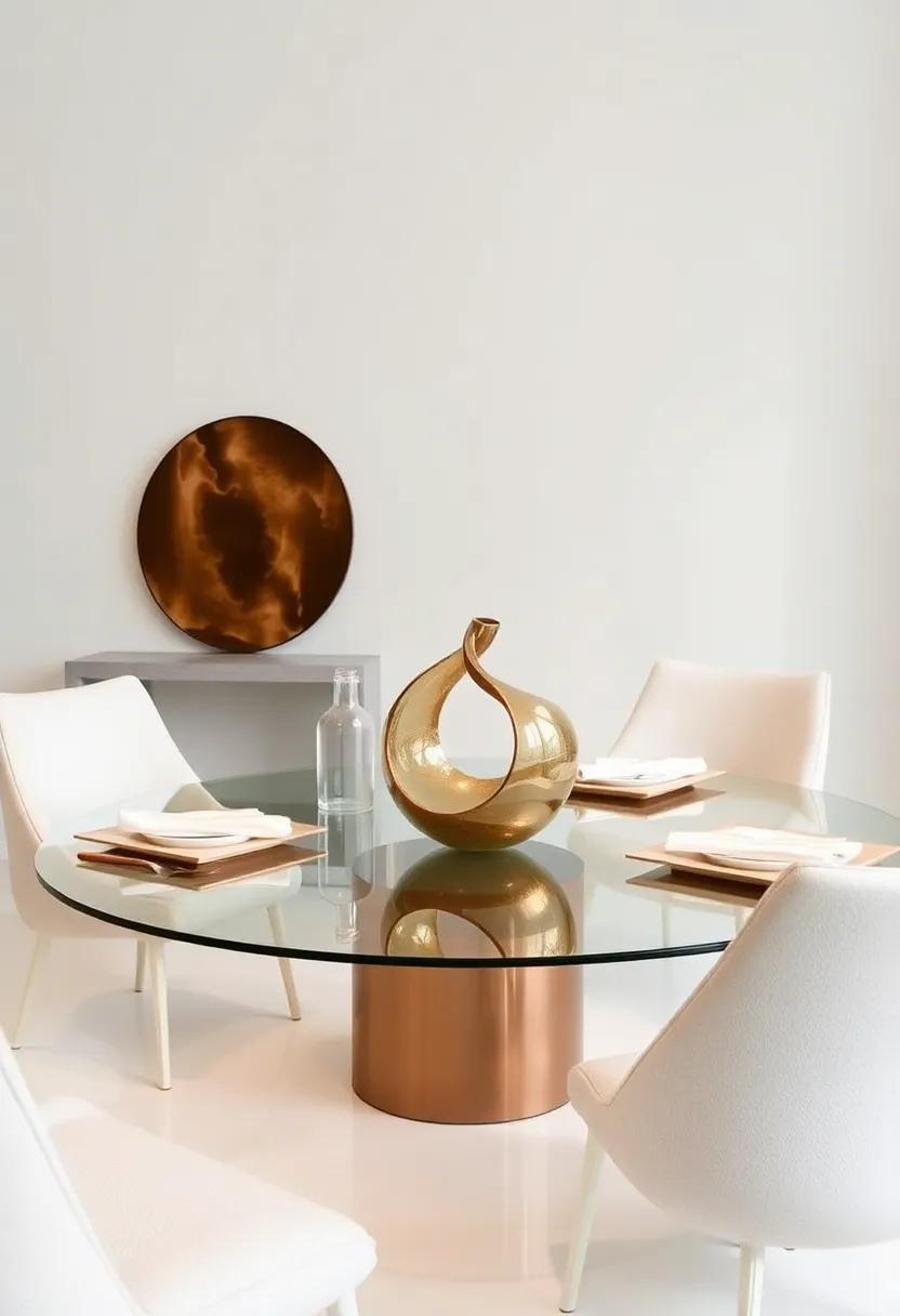 Artistic Centerpieces: ‌Opt for a bold⁣ sculptural centerpiece,‍ like a ceramic or metal art piece, that draws attention⁣ and sparks conversation