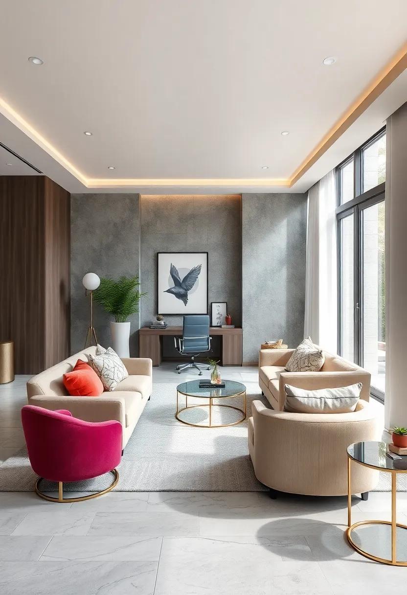 Elevating Elegance with Gray⁣ and Silver Accents in Your Home Office