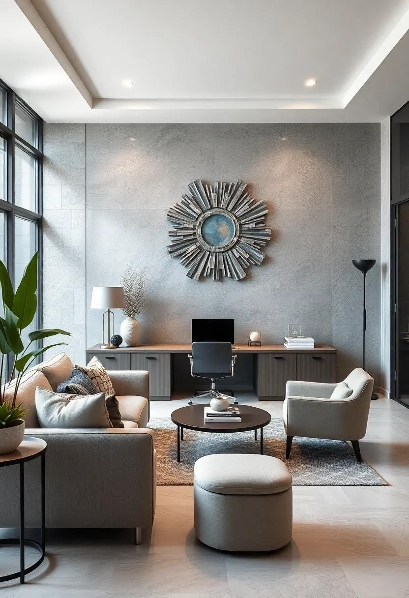 Artful Wall Decor That Complements Gray and‍ Silver Themes