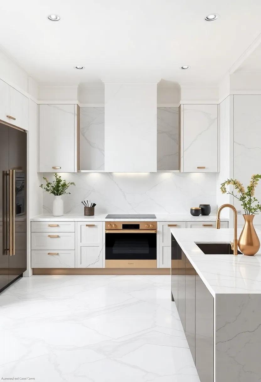 Timeless Elegance Defined By⁣ Opulent Marble Surfaces In Luxurious Kitchen Spaces