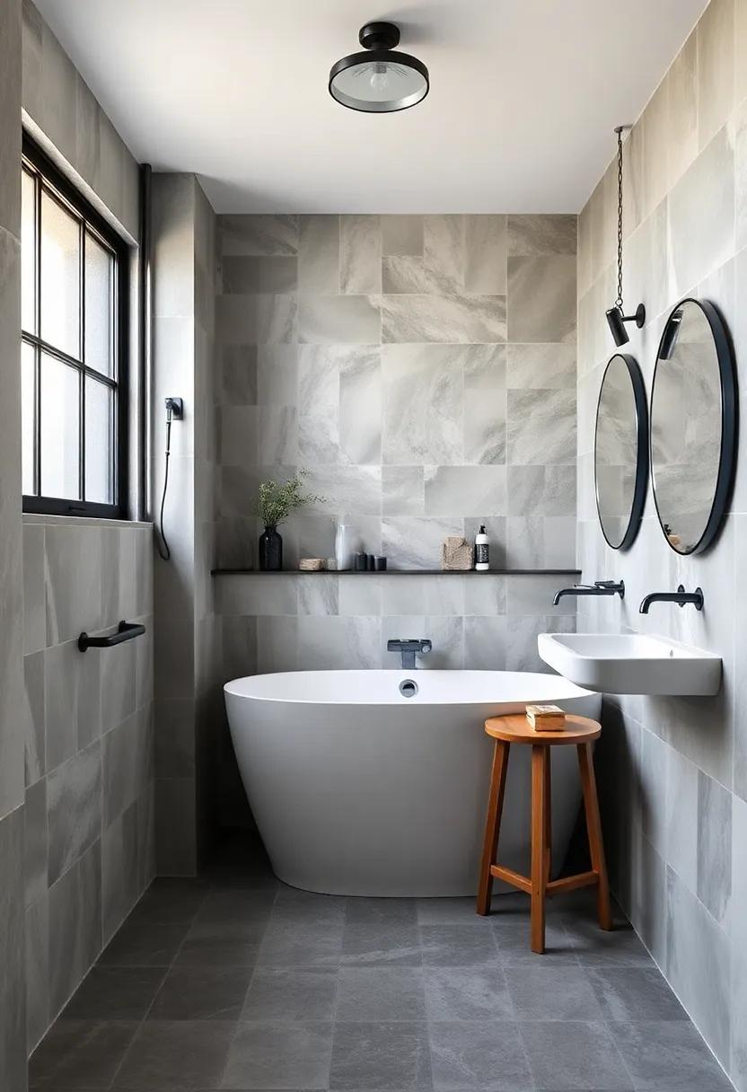 The ‌Art of‌ Contrast: Balancing Raw Elements with Elegant Fixtures in Bathrooms