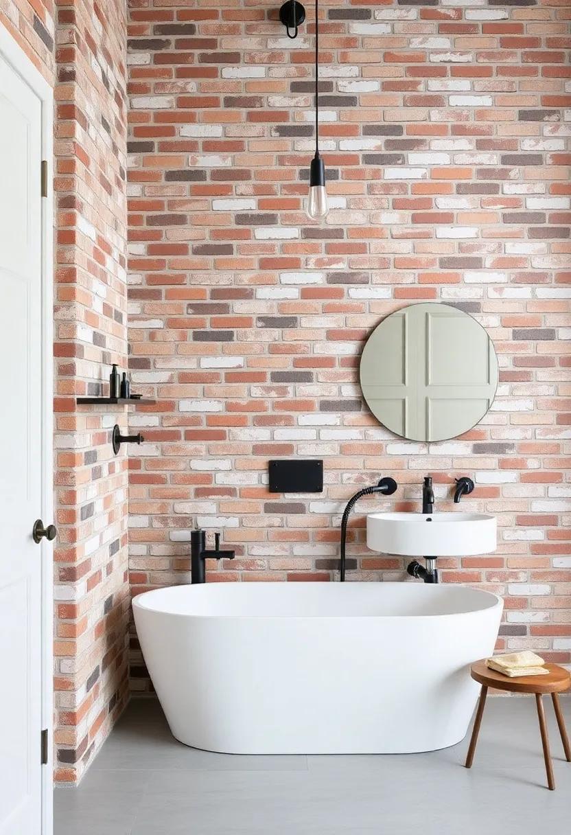 Exposed Brick: Embrace⁢ the raw appeal ⁤of​ exposed⁢ brick walls to bring a rustic yet modern edge ​to your bathroom
