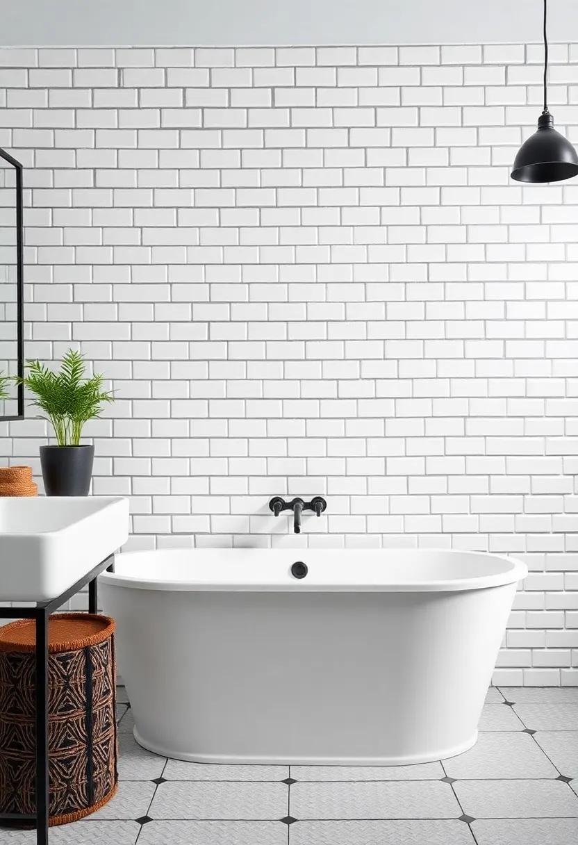 Subway Tiles: Classic white subway‍ tiles arranged in ⁢a herringbone ⁢pattern​ can add texture and‌ visual interest ‌to your bathroom walls