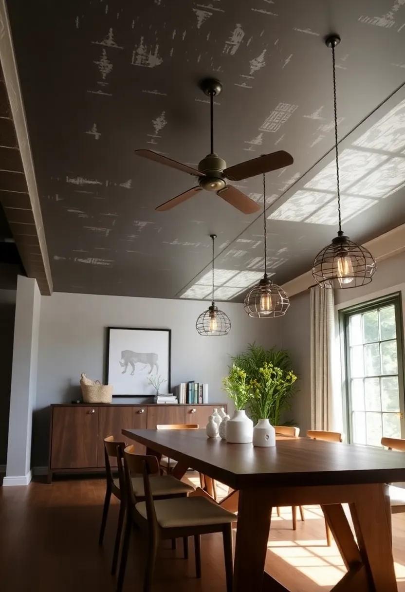 Focus on the Ceiling: A painted or patterned ceiling ‌can surprise the eye and adds ​an unexpected industrial accent above