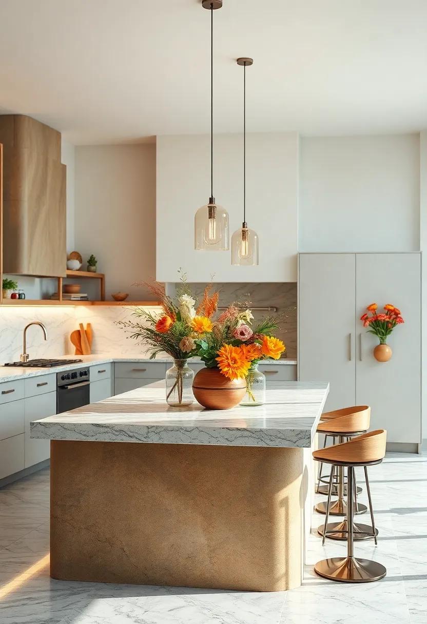 Showcasing‍ Artistic Centerpieces⁤ on Your Kitchen Island