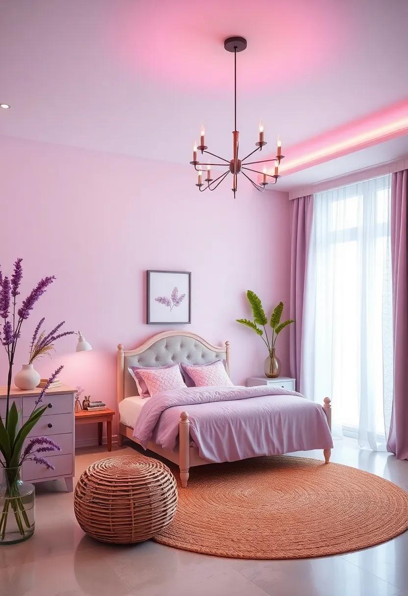 Delightful Lighting: Creating an Enchanting Glow with Lavender-Hued Fixtures