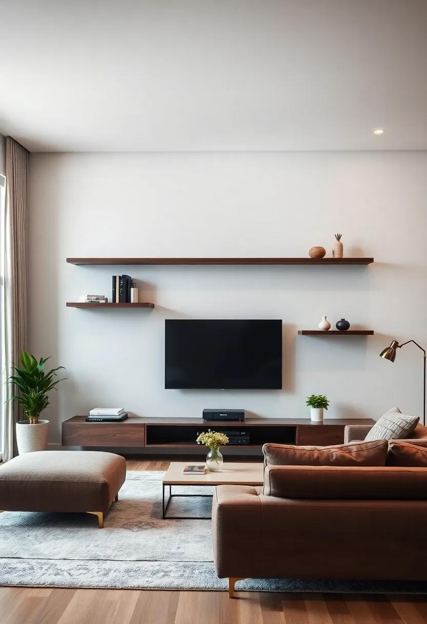 Elegant Designs That Transform Your Living Room with Floating Shelves