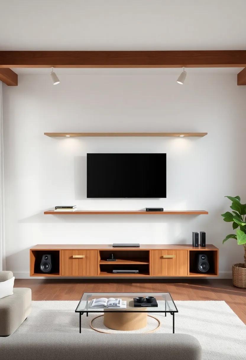 Functional Beauty: Incorporating Floating Shelves with Media Systems