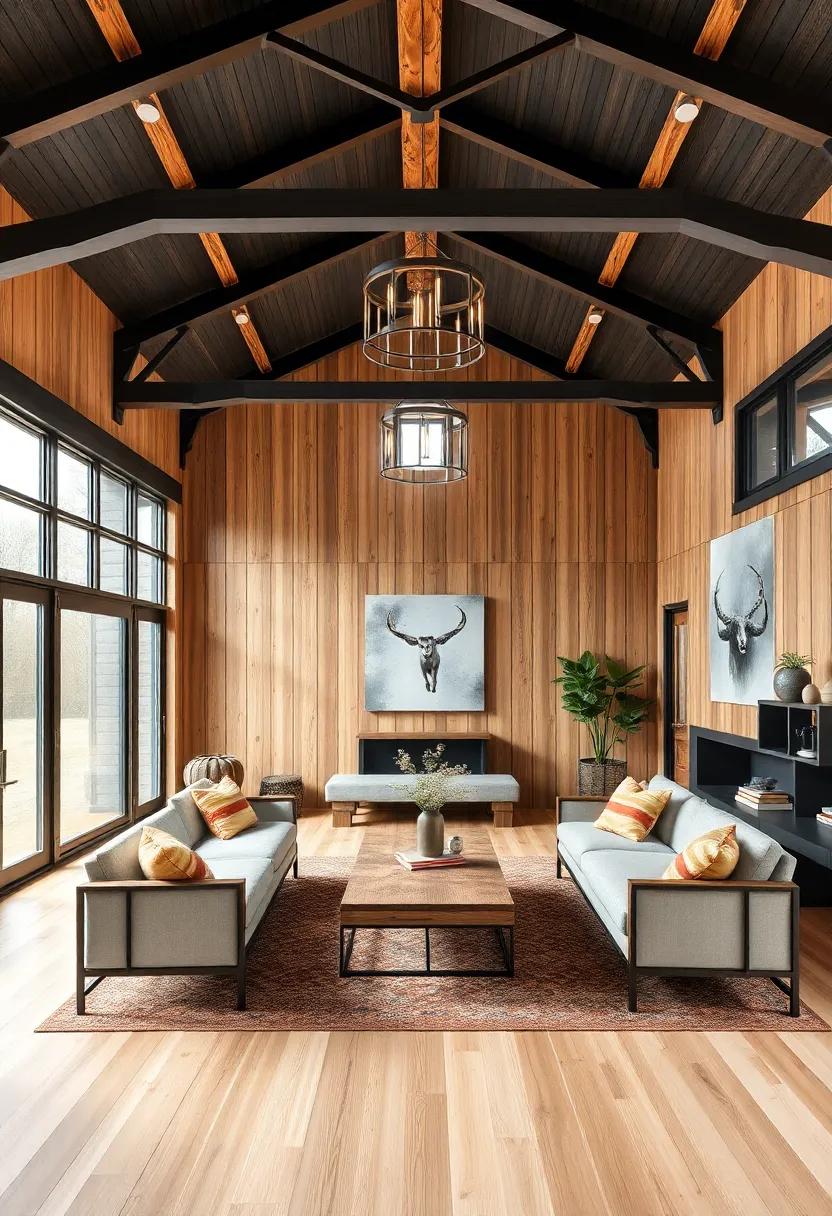 Chic Industrial Touch: A ​striking ‌combination ⁣of metal accents and wooden features offers⁤ a contemporary twist to traditional barn ⁣aesthetics