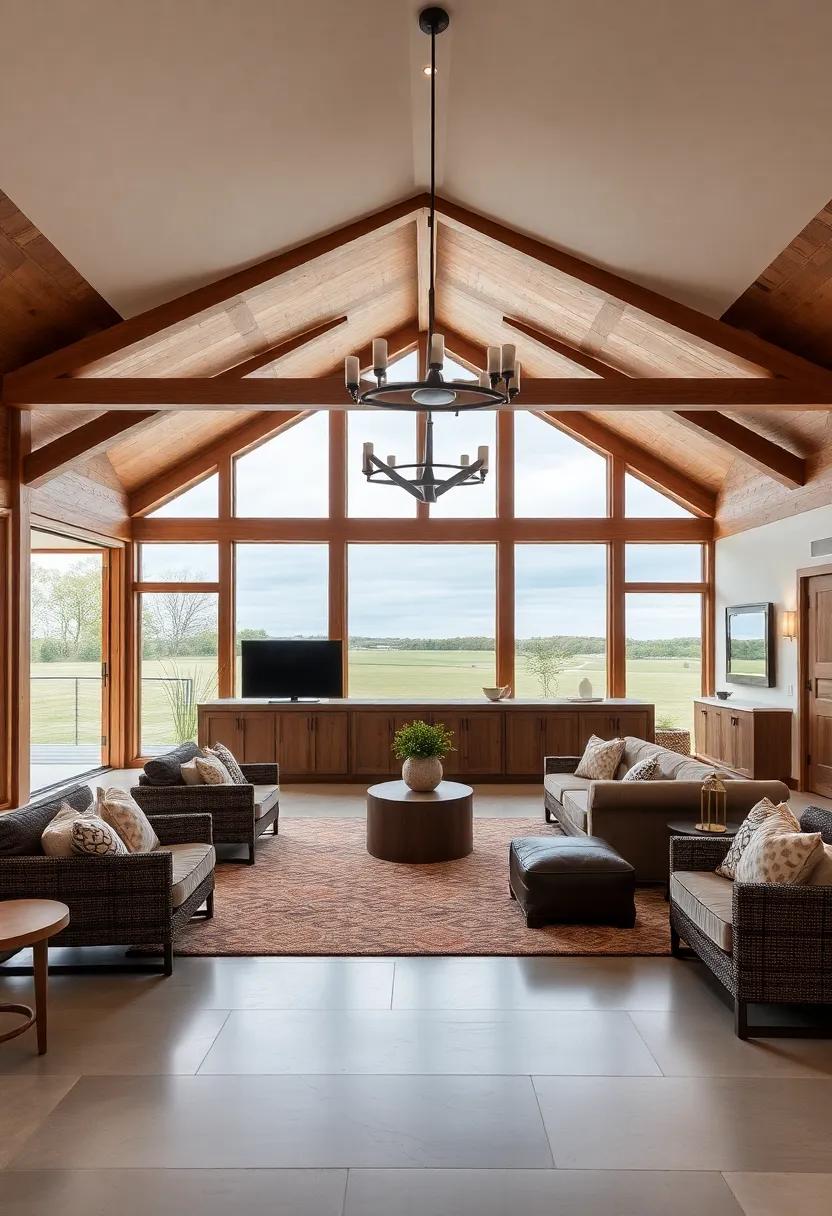 Elevated Entertaining: A⁣ beautifully designed entertainment space ‍within the barn that brings the ‍outdoors in, perfect for hosting gatherings