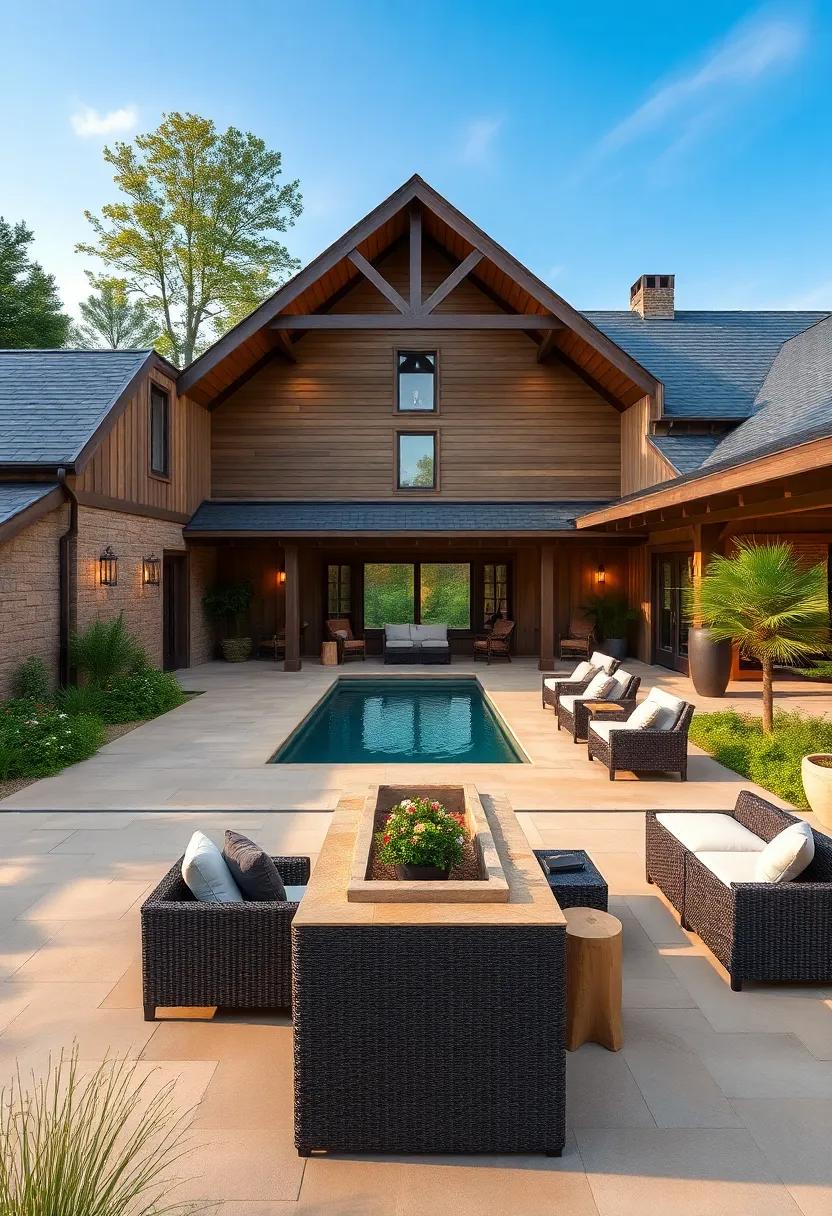 Outdoor Oasis:⁤ This barn-style home features an‌ exquisite‌ outdoor area⁤ complete with a pool, ​patio, and⁤ lush landscaping, blurring the lines between indoor ⁢and outdoor living