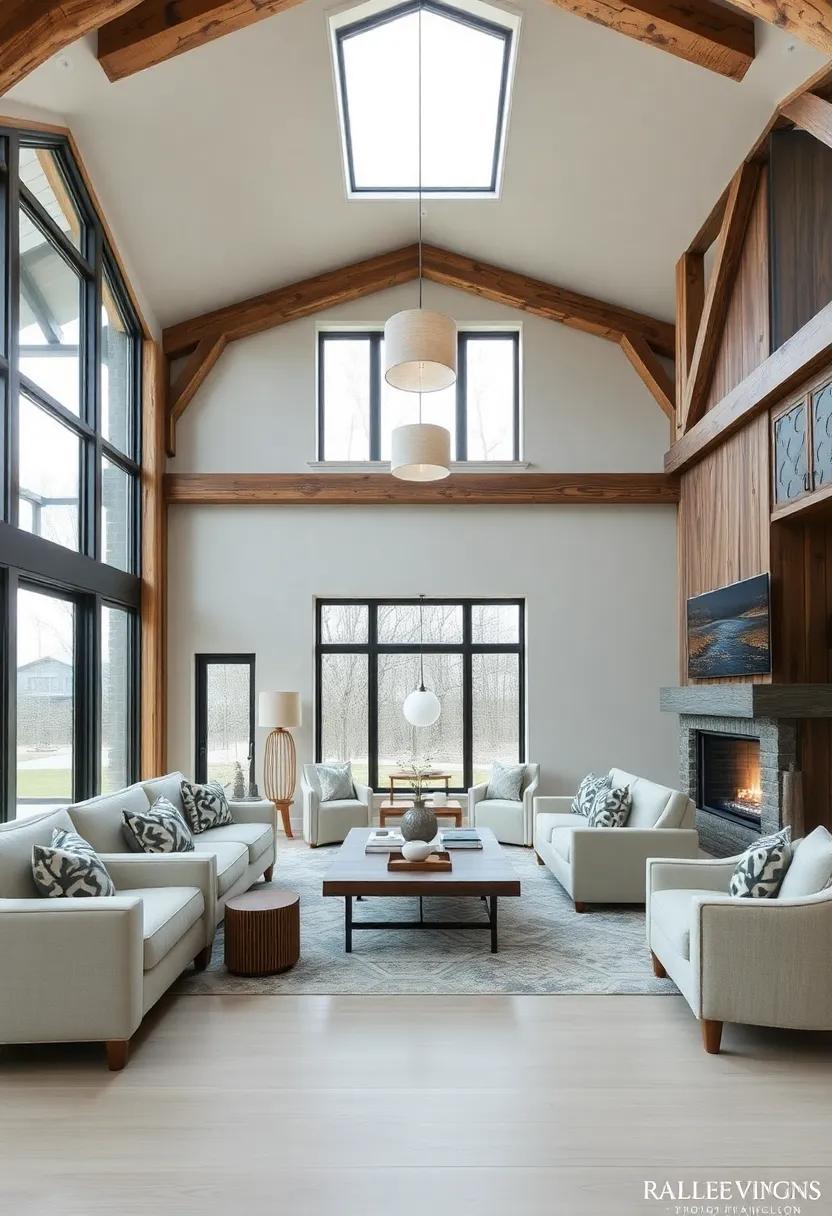 Rustic Elegance: Explore how ‌reclaimed wood beams‌ and‌ grand ‍windows create a seamless blend of luxury and comfort‍ in this ‌stunning barn-style home