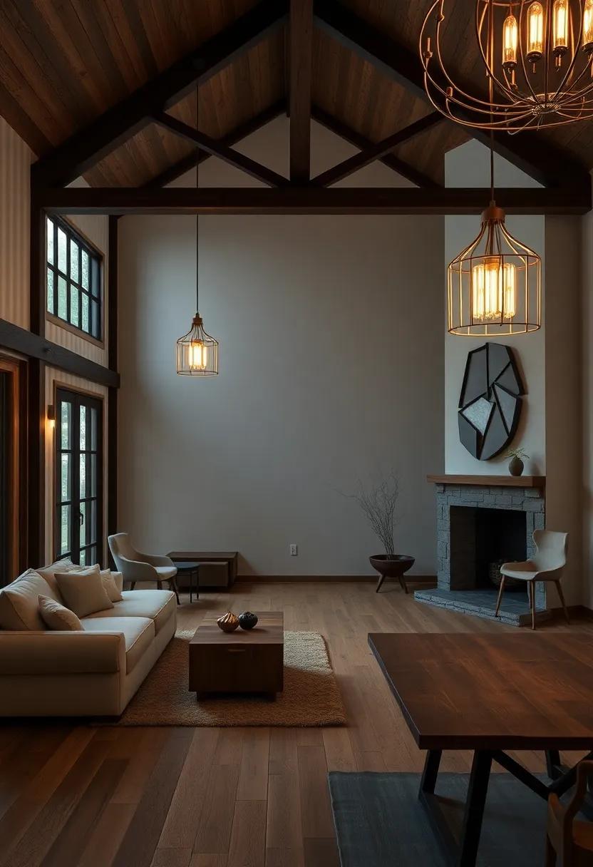 Statement‌ Lighting: Discover⁤ the impact of high-end lighting fixtures in a barn-style ​home, ‍adding drama ⁤and ‍elegance to rustic spaces