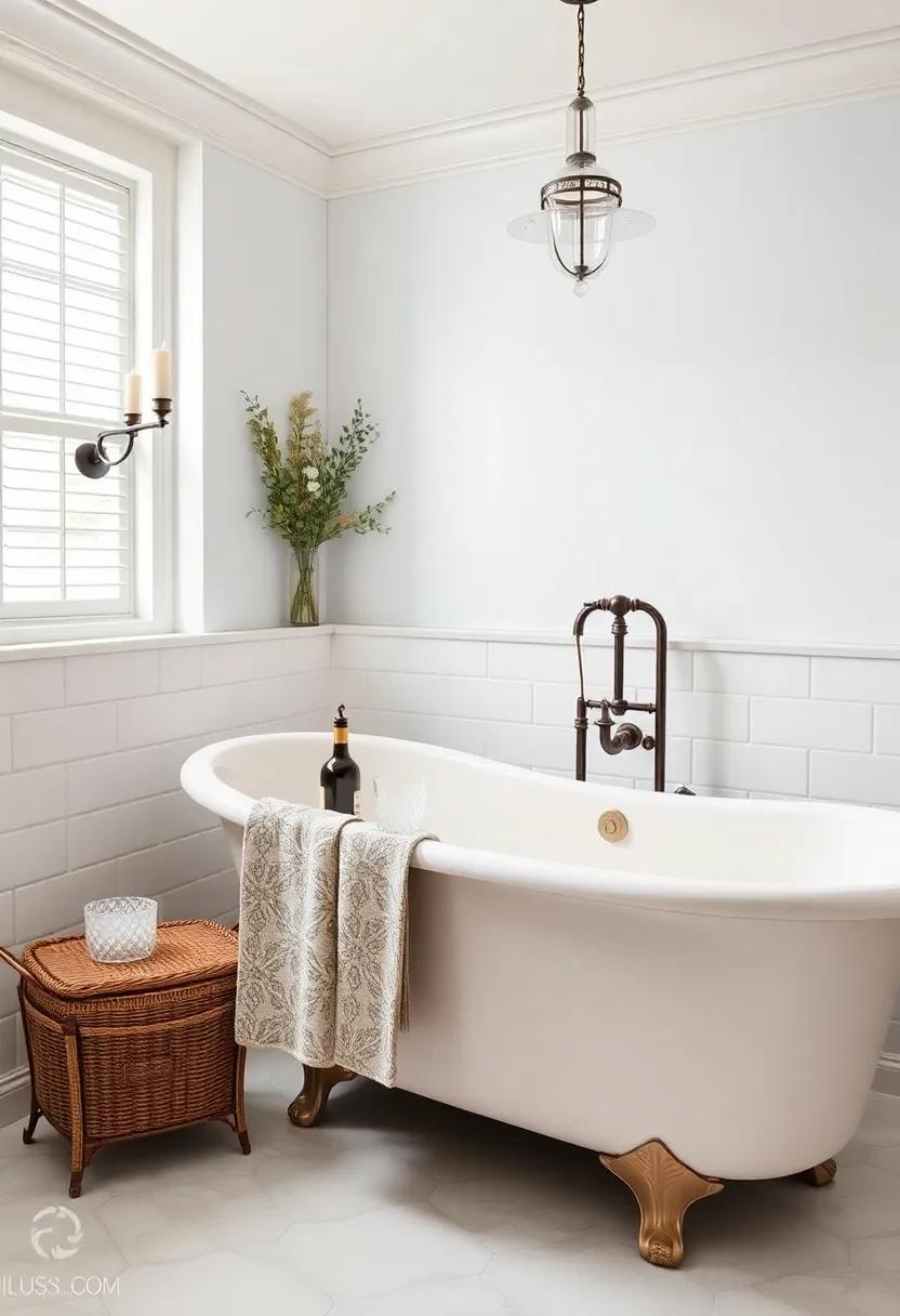 Add Timeless Bath ⁤Caddies:⁤ Enhance ‍your soaking ⁢experience with a stylish caddy⁤ that holds candles, books, or a glass of wine right​ by your side