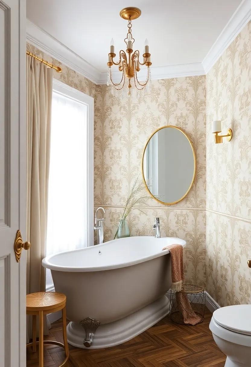 Include Dramatic Wallpaper: opt for floral or damask patterned wallpaper to ⁢evoke a classic​ aesthetic that ⁤transports you to a different time