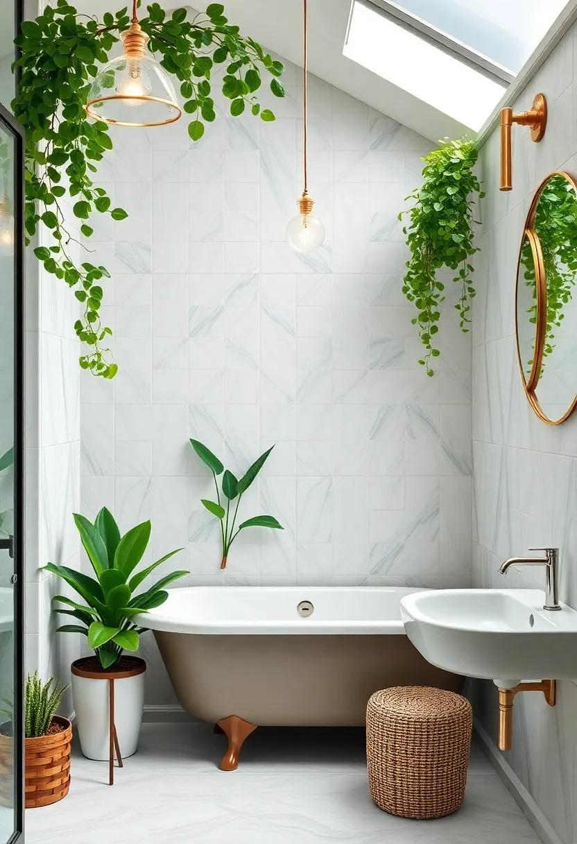 Introduce Greenery: Adding potted plants or vintage terrariums‍ breathes life into the space and complements ​the⁣ organic feel of a vintage bathroom