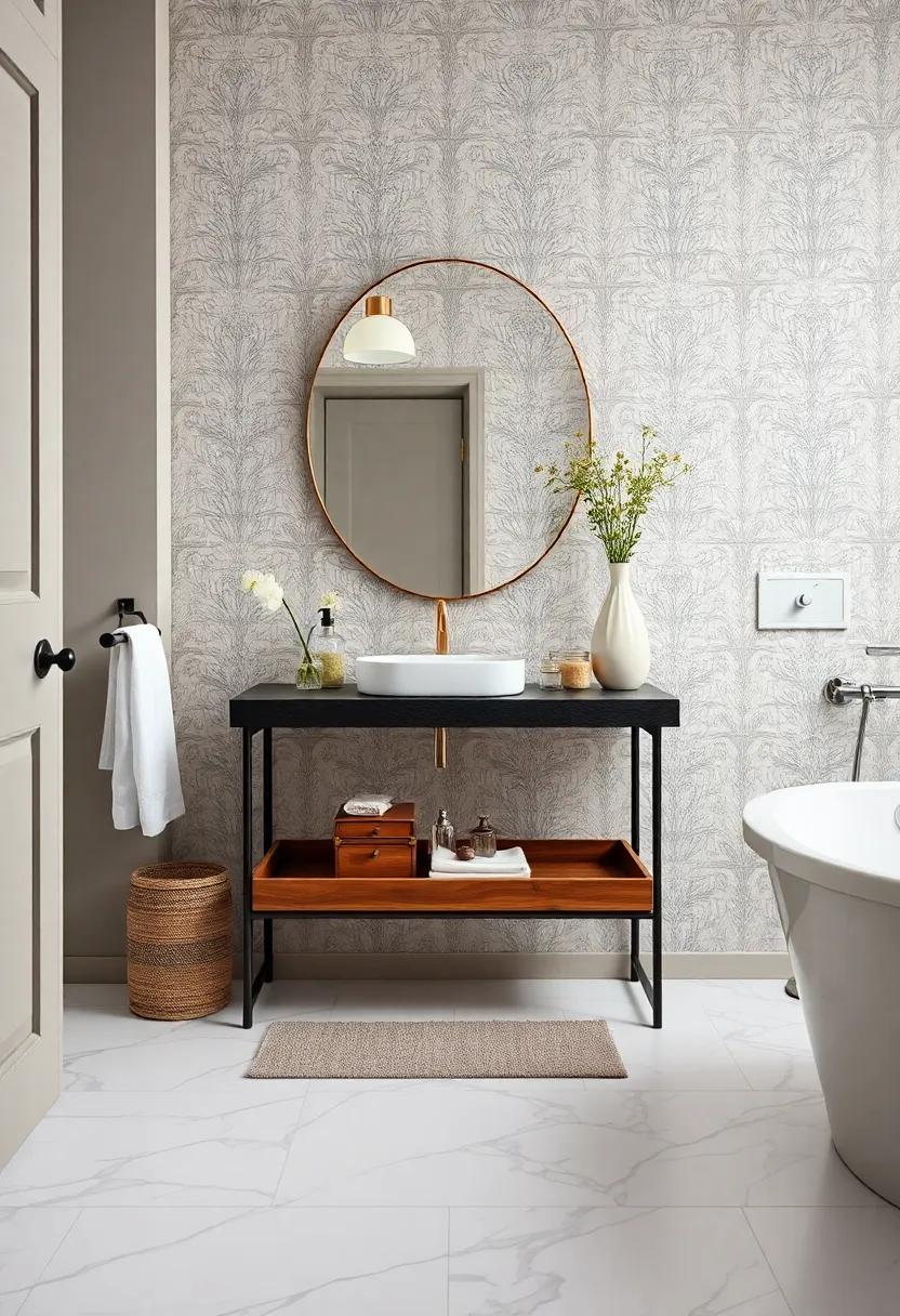 Repurpose​ Antique Finds: Use old ⁤trays, jars, or​ boxes not just as decor but also as⁢ stylish storage solutions‌ to keep your bathroom organized