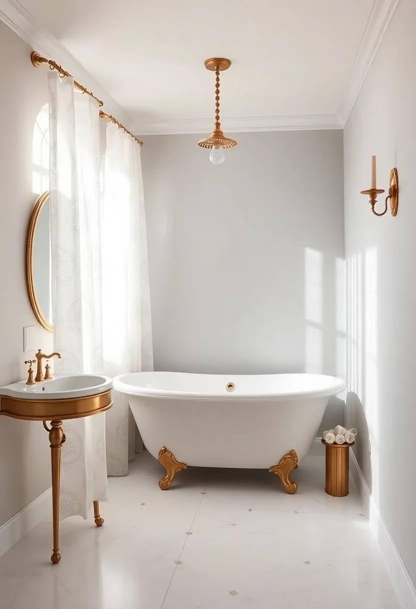 Select Classic Shower Curtain Rods: Opt for decorative rods with finials that ⁤reflect vintage designs and enhance the overall aesthetic of your shower area