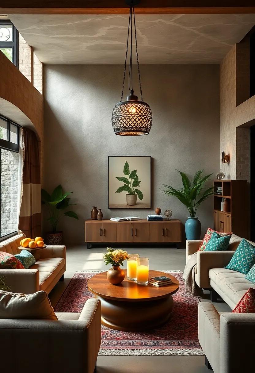 Artistic ⁤Lighting: Choose eclectic ‍light fixtures, such as pendant lamps or floor lamps with intricate designs, that radiate warmth and ⁢add a touch of⁢ drama