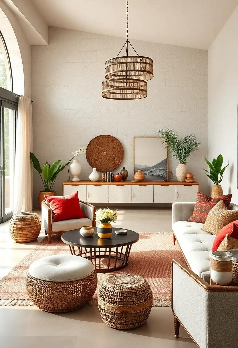 Artistic Textures: Incorporate⁢ different textures ​through your décor,​ using rattan,​ wicker, or sisal to create a layered effect in your living space