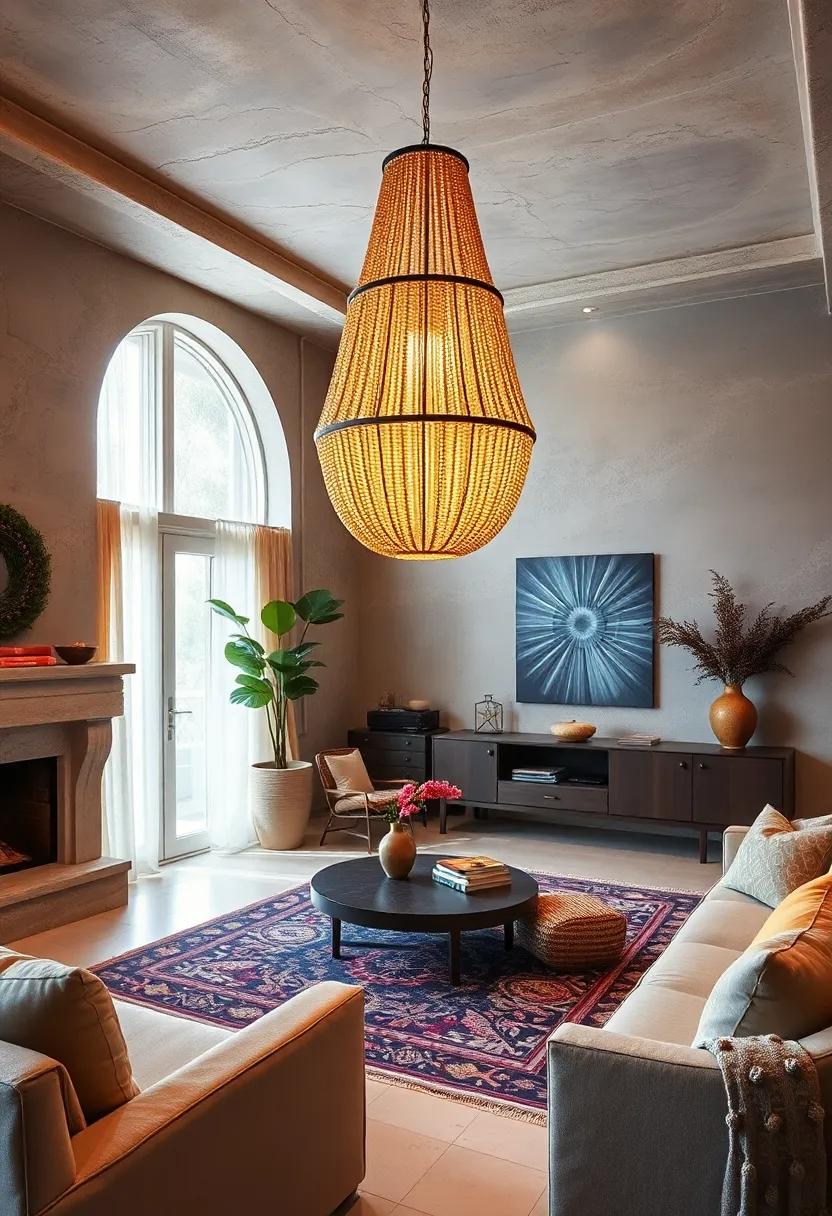 Beaded Chandeliers: Choose a beaded chandelier or‌ pendant light ​that adds a touch of‍ whimsy⁢ and reinforces ​the luxe bohemian vibe