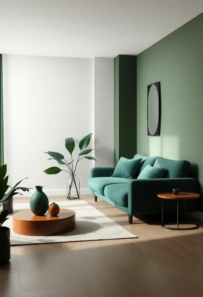 Sophisticated Ideas: Integrating Dark Green into Minimalist Designs for ‌Elegance