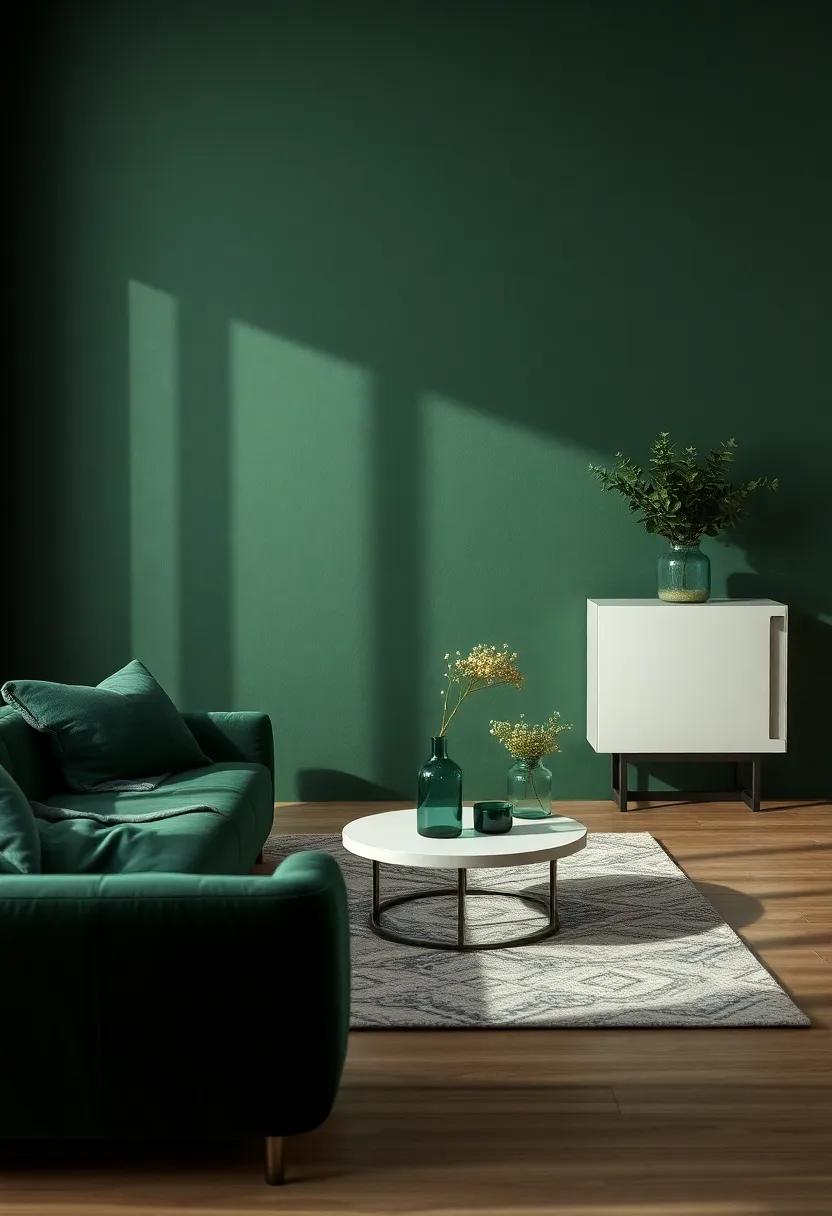 Accent Walls ⁣Reimagined: Dark‌ green Paint ⁤Ideas for Depth and⁢ Richness