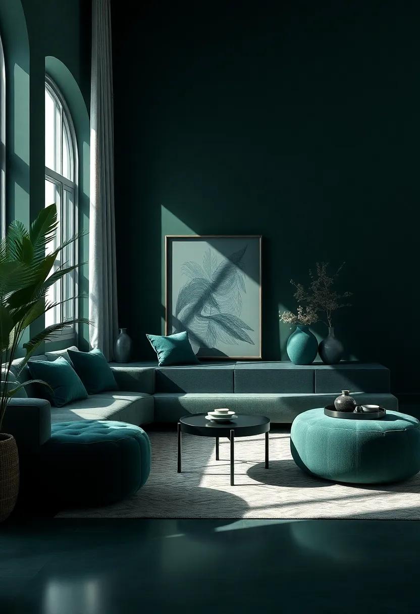 A Touch ⁣of Glamour: Dark Green Accessories to Transform Living Areas