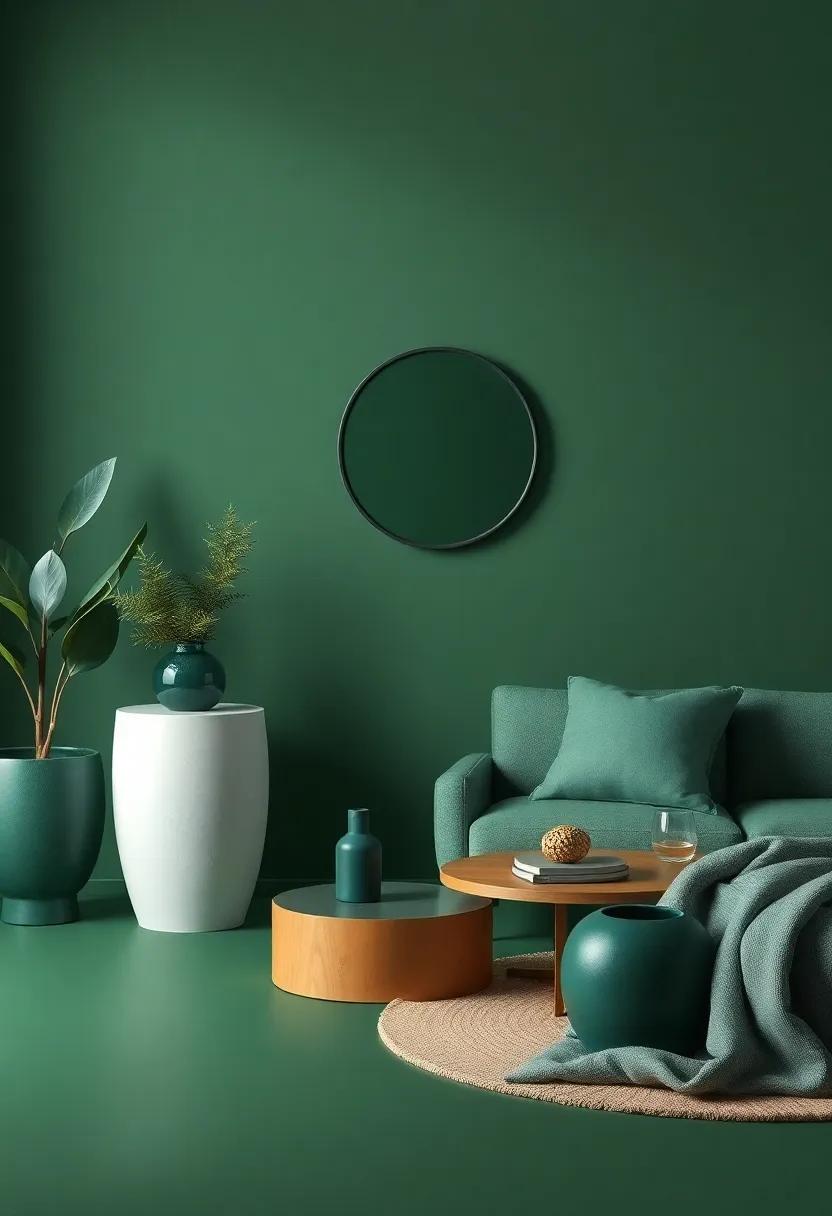 Final Flourishes: Completing Your Space with Thoughtful Dark Green Details