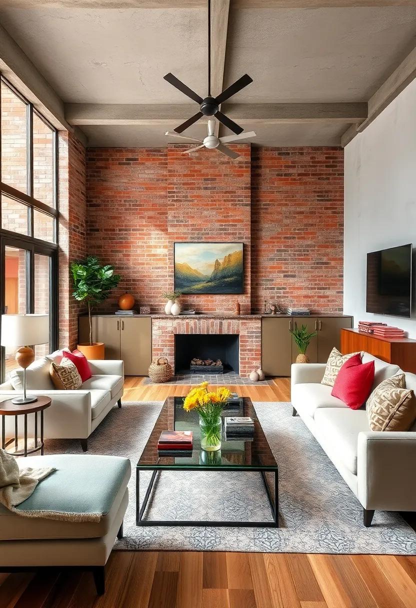 Elevate the ‍Aesthetic ​with Exposed⁢ Brick Walls in Luxury Industrial‍ Living Rooms