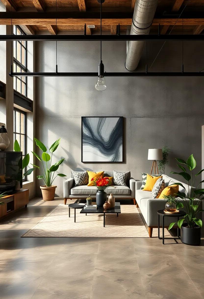Thoughtful Greenery ‌to Liven Up industrial ⁣Decor with natural beauty